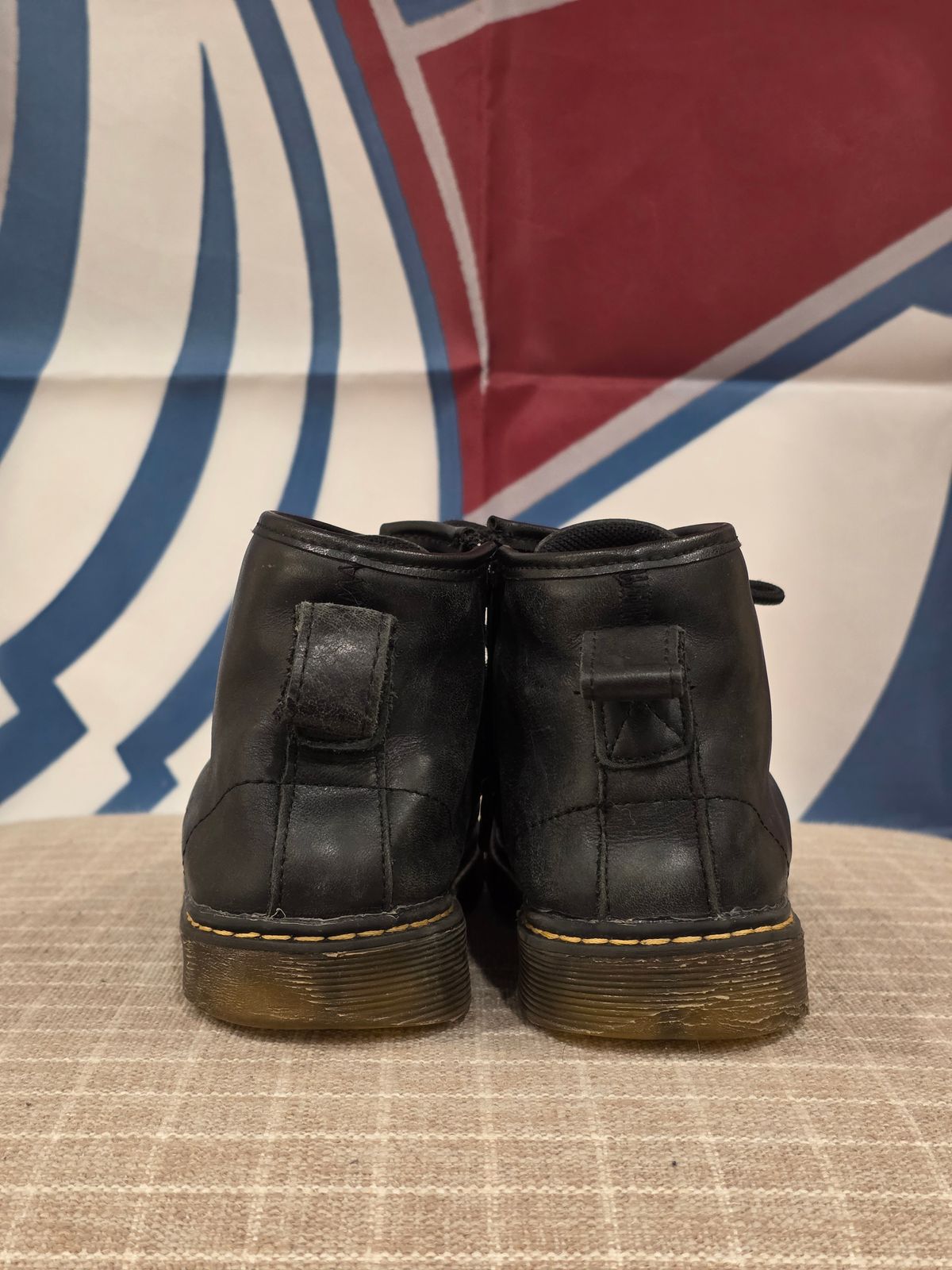 Photo by Little_Pods on December 6, 2025 of the Piper Finn Black-Combat Boot in Unknown Leather.