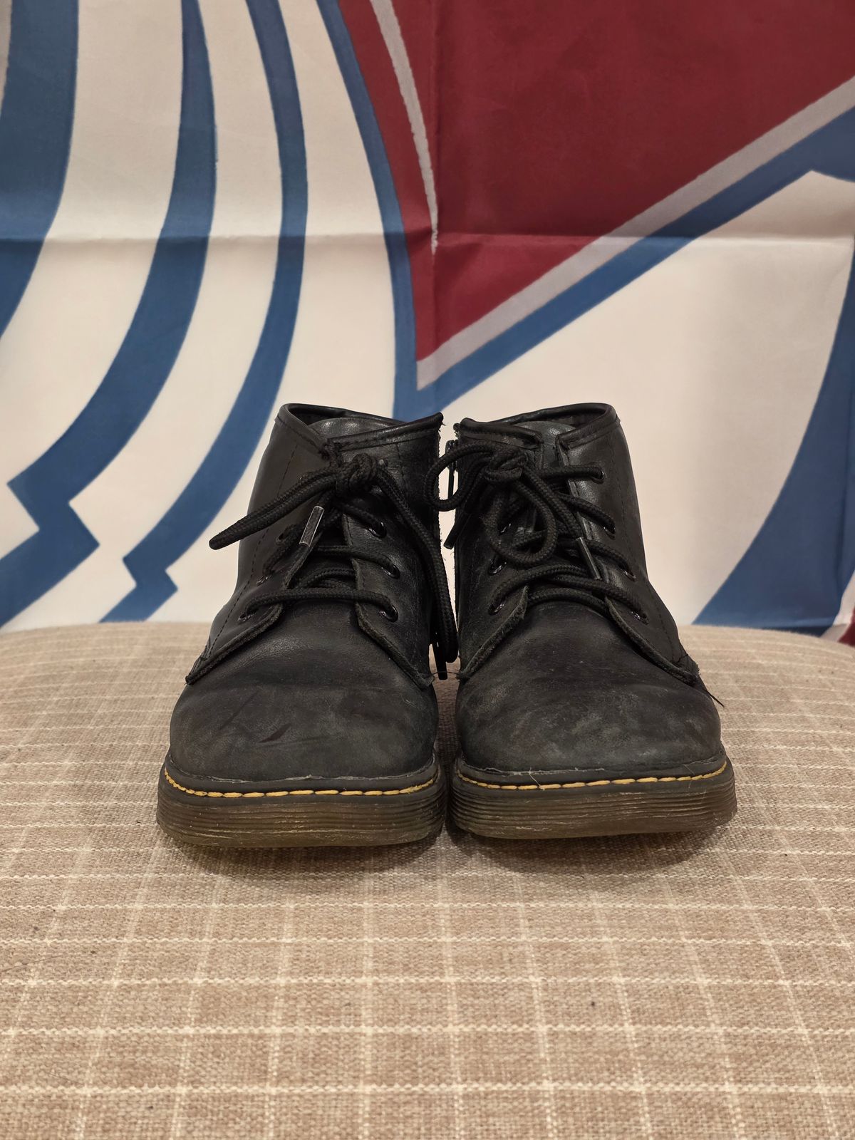 Photo by Little_Pods on December 6, 2025 of the Piper Finn Black-Combat Boot in Unknown Leather.
