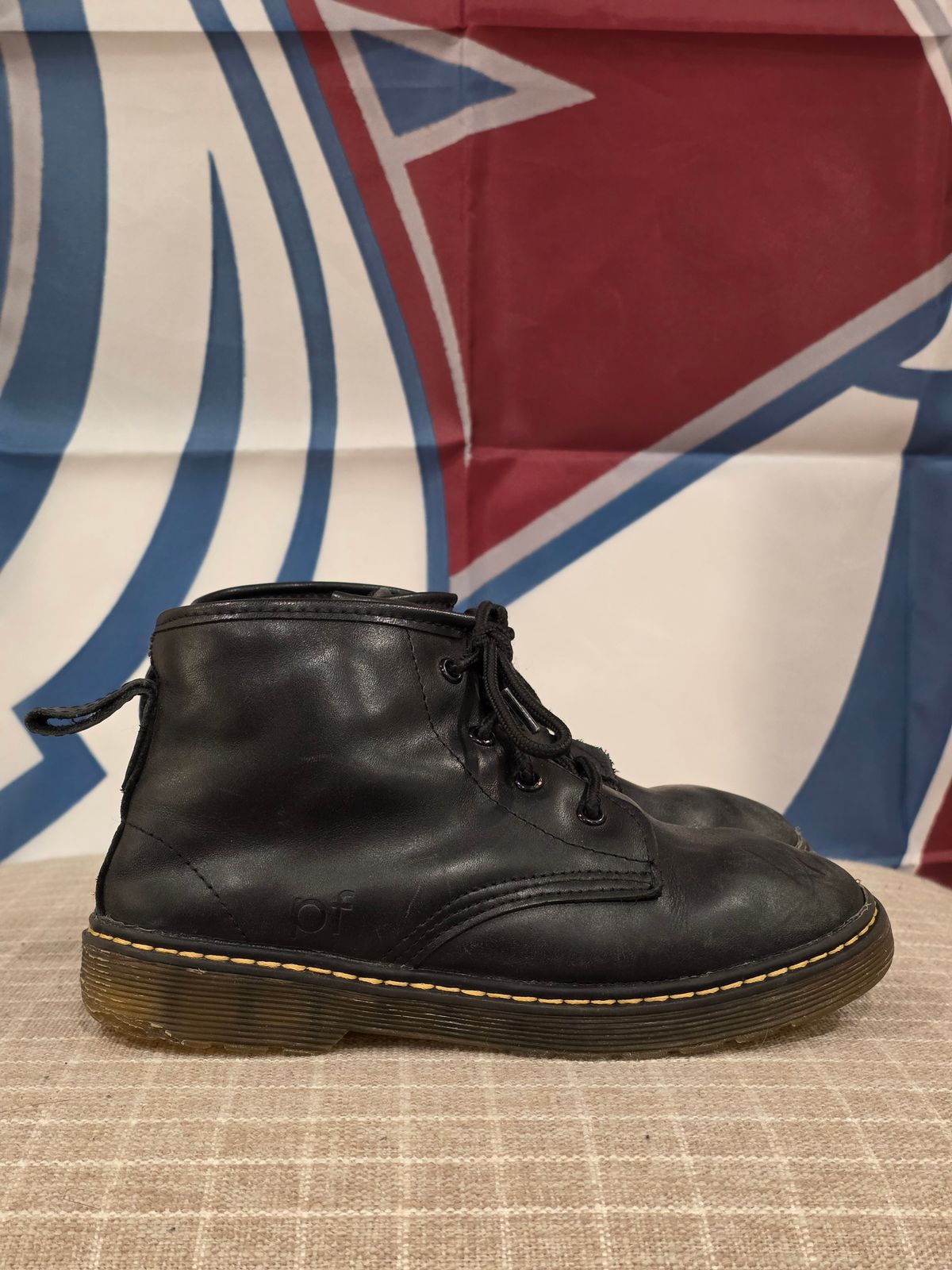 Photo by Little_Pods on December 6, 2025 of the Piper Finn Black-Combat Boot in Unknown Leather.
