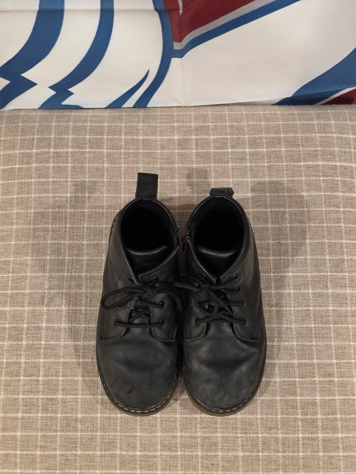 Photo by Little_Pods on December 6, 2025 of the Piper Finn Black-Combat Boot in Unknown Leather.