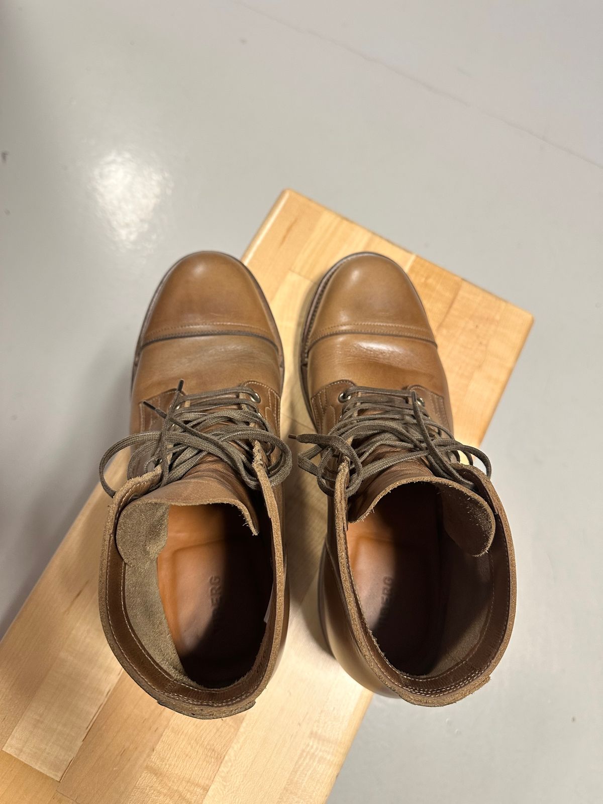 Photo by malagisi1212alm on March 19, 2025 of the Viberg Service Boot in Horween Natural Chromexcel.