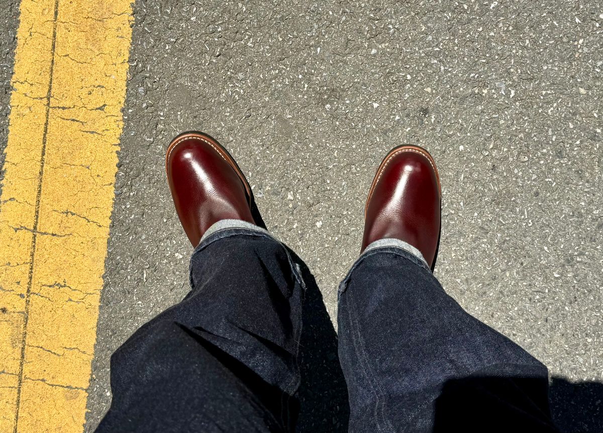 Photo by Lingo on May 31, 2026 of the Chippewa 7" Engineer Boot in Brunette Waterproof Full Grain.