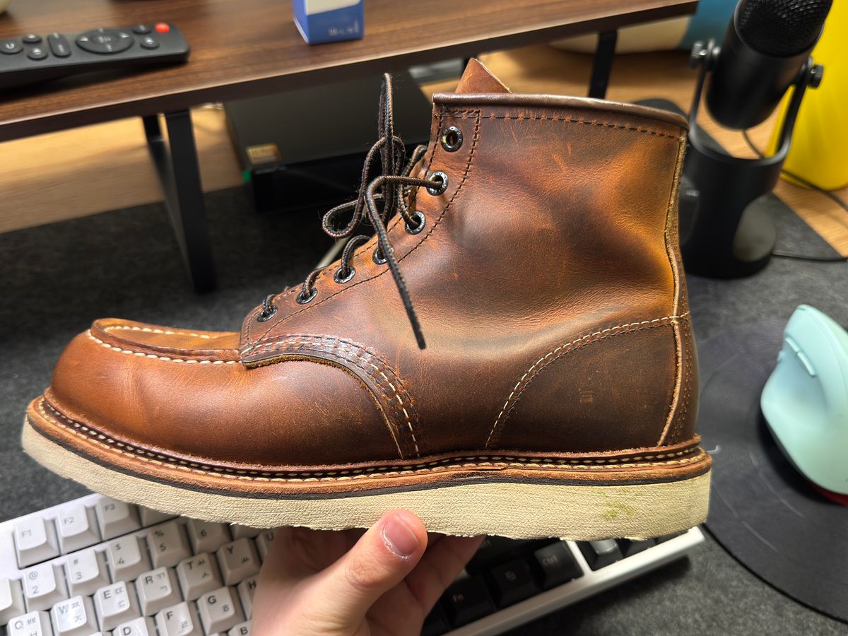 Photo by Lingo on March 29, 2026 of the Red Wing 1907 in S.B. Foot Copper Rough and Tough.