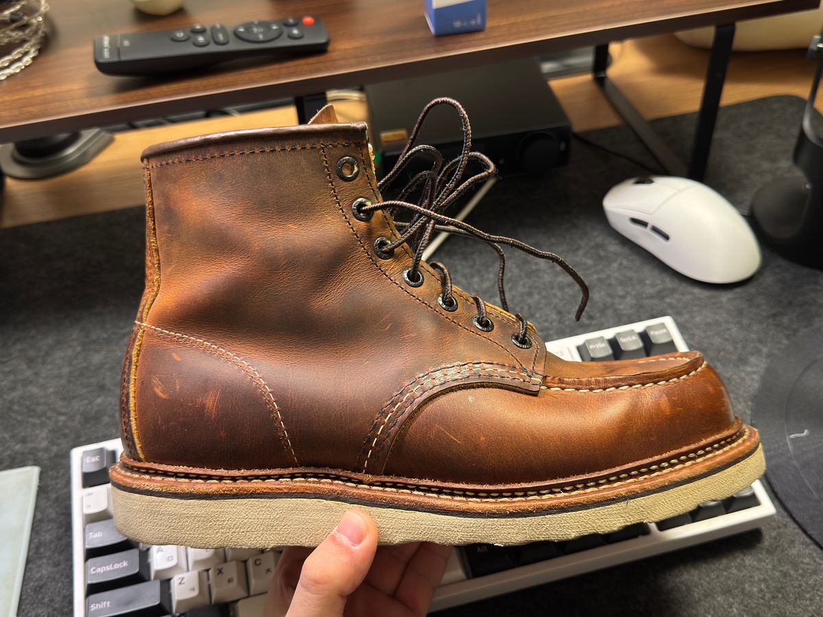 Photo by Lingo on March 29, 2026 of the Red Wing 1907 in S.B. Foot Copper Rough and Tough.
