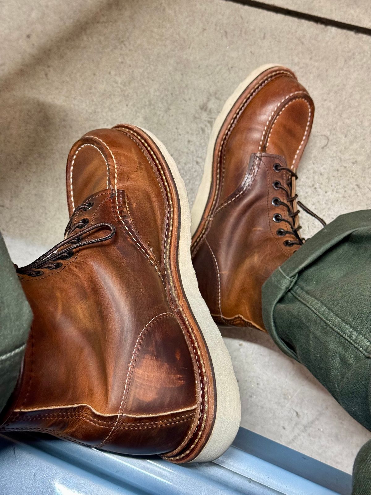 Photo by Lingo on April 7, 2026 of the Red Wing 1907 in S.B. Foot Copper Rough and Tough.