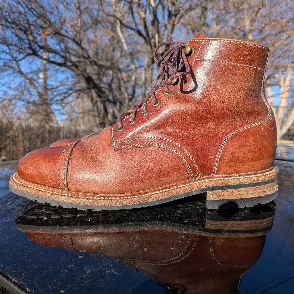 Photo by Cellardoor on March 4, 2026 of the Parkhurst The Richmond in Maryam Bruciato TPR Horsebutt.