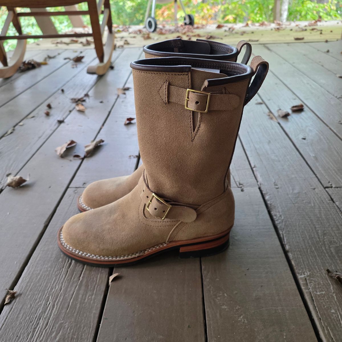 Photo by sand on October 5, 2025 of the Nicks Nicks / Brakeman in Nicks / Brown CXL Roughout.