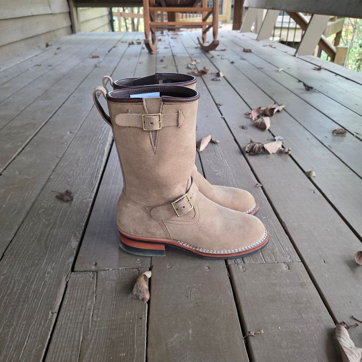 Photo by sand on October 5, 2025 of the Nicks Nicks / Brakeman in Nicks / Brown CXL Roughout.