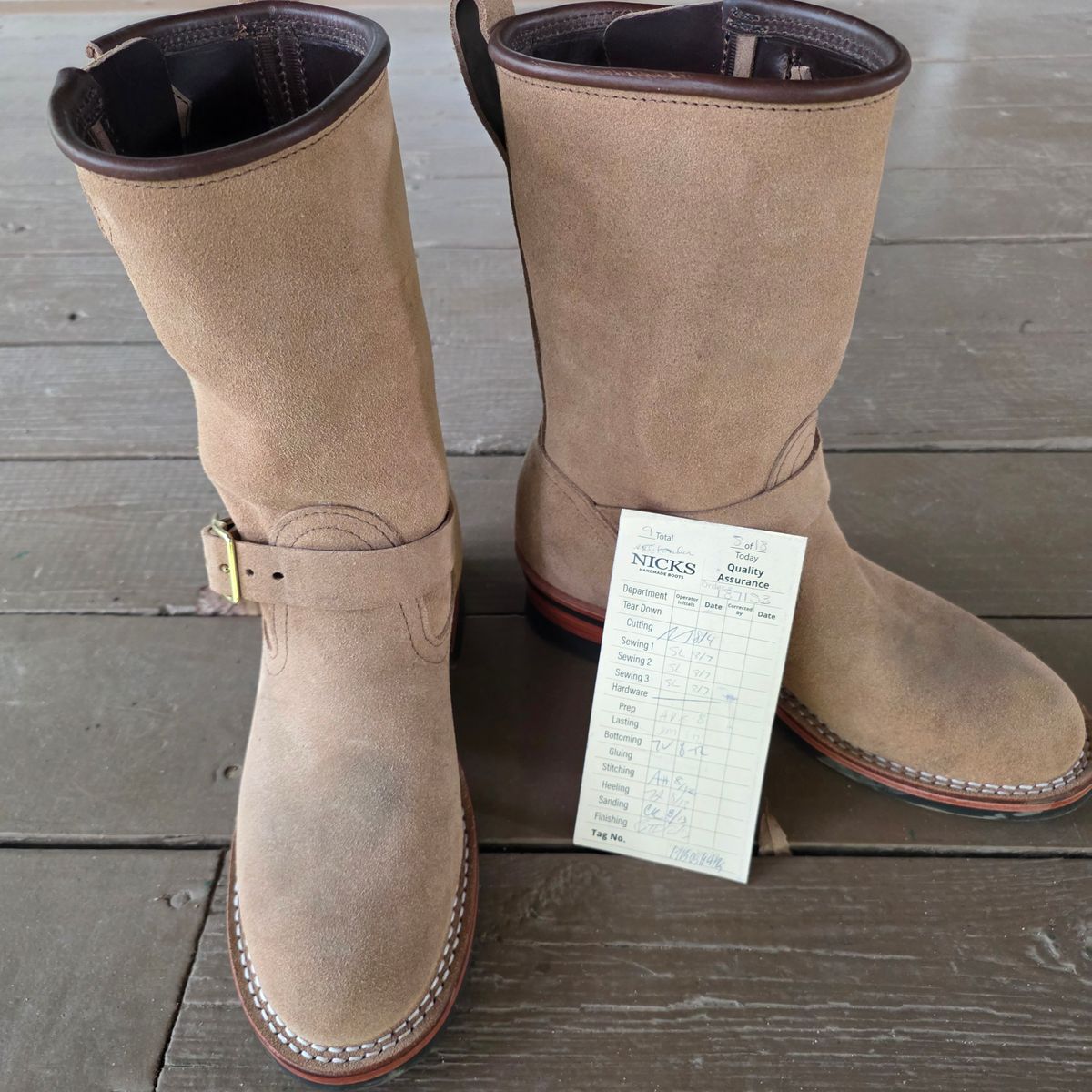 Photo by sand on October 5, 2025 of the Nicks Nicks / Brakeman in Nicks / Brown CXL Roughout.