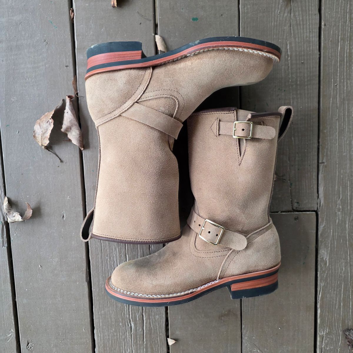 Photo by sand on October 5, 2025 of the Nicks Nicks / Brakeman in Nicks / Brown CXL Roughout.
