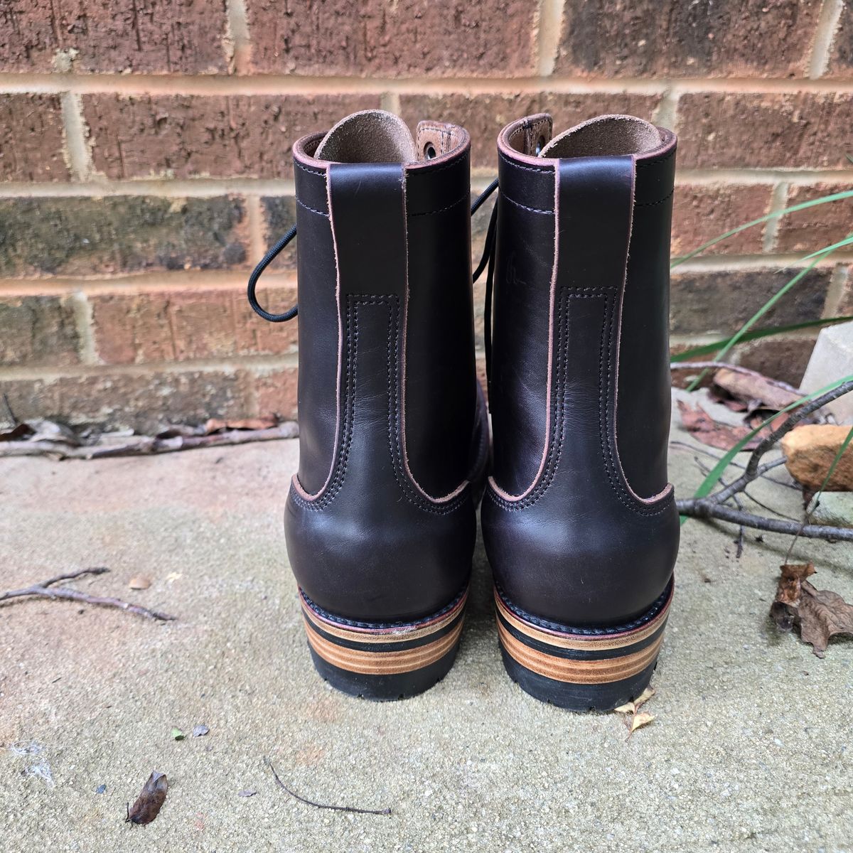 Photo by joshvarnum on October 1, 2025 of the BHHB Custom Model in Overdye Seidel Oxblood Double Shot & Horween Natural Chromexcel.