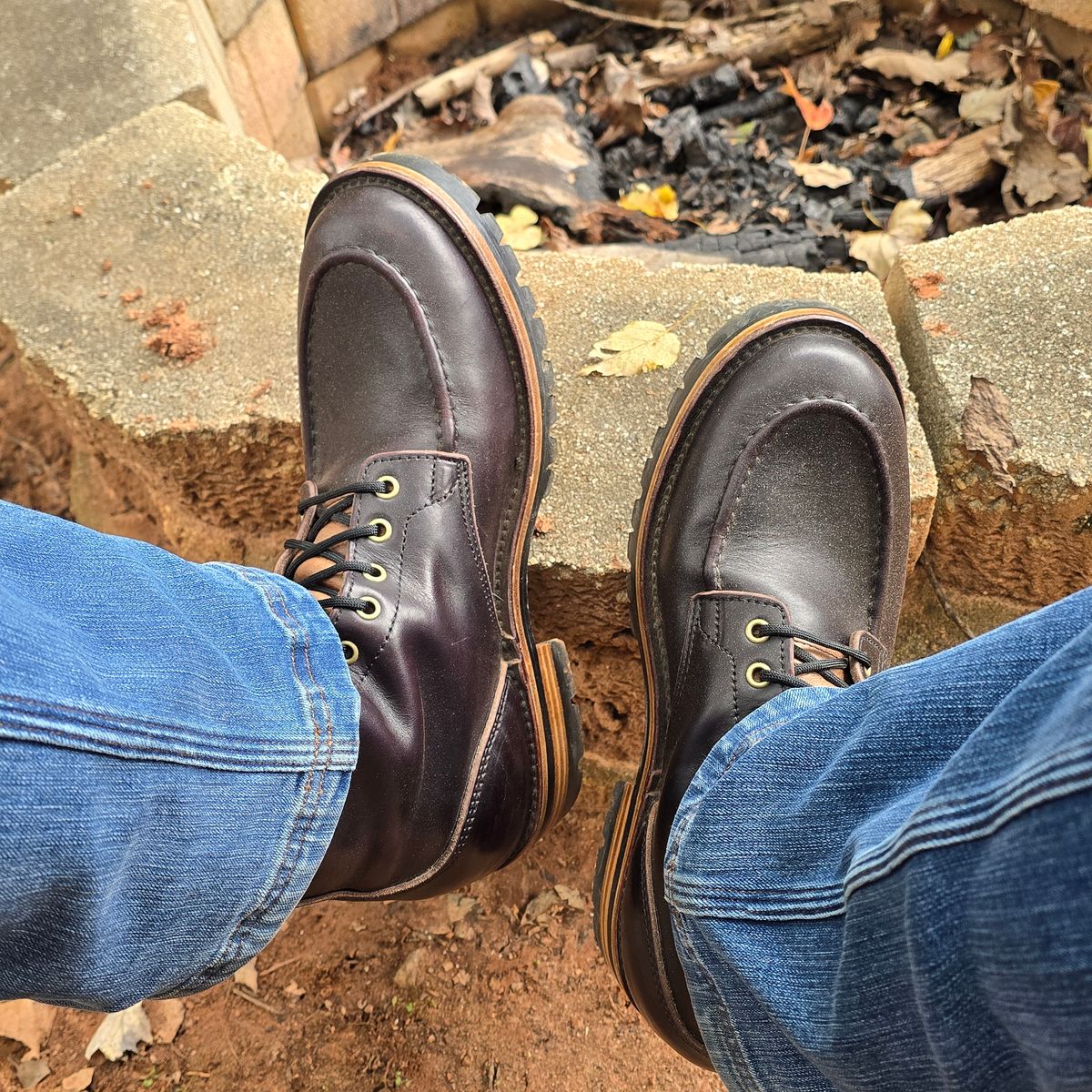 Photo by joshvarnum on November 2, 2025 of the BHHB Custom Model in Overdye Seidel Oxblood Double Shot & Horween Natural Chromexcel.