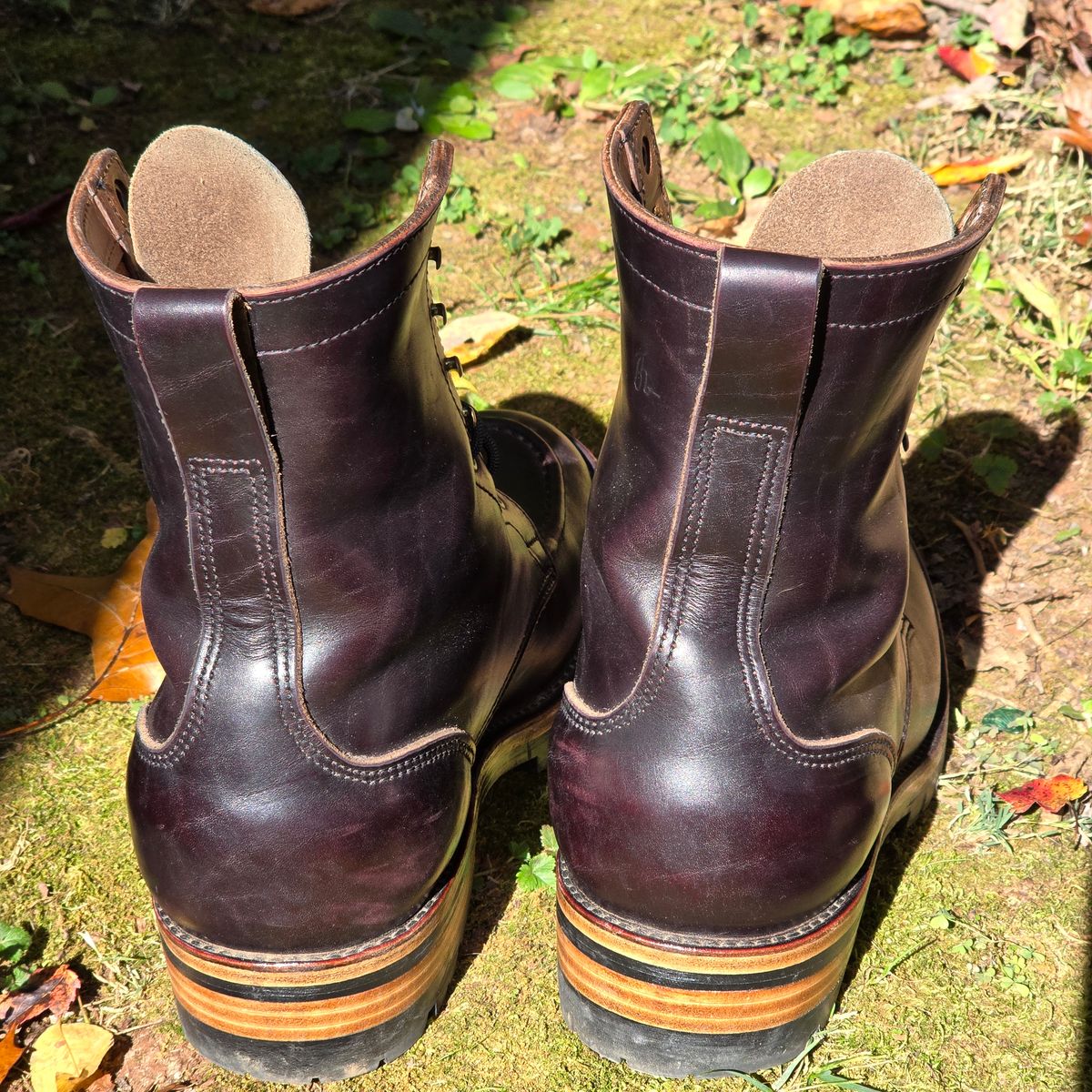 Photo by joshvarnum on November 3, 2025 of the BHHB Custom Model in Overdye Seidel Oxblood Double Shot & Horween Natural Chromexcel.