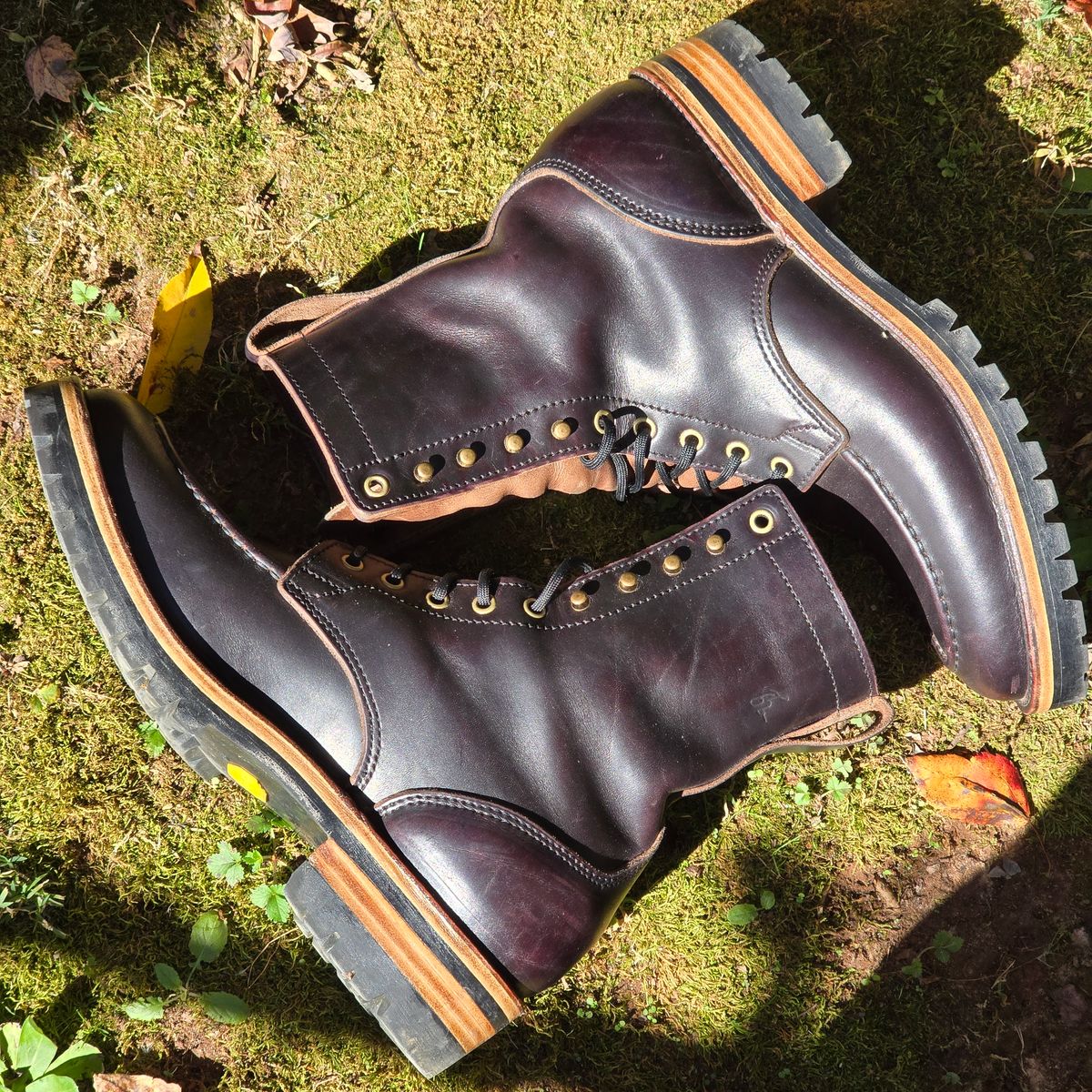 Photo by joshvarnum on November 3, 2025 of the BHHB Custom Model in Overdye Seidel Oxblood Double Shot & Horween Natural Chromexcel.