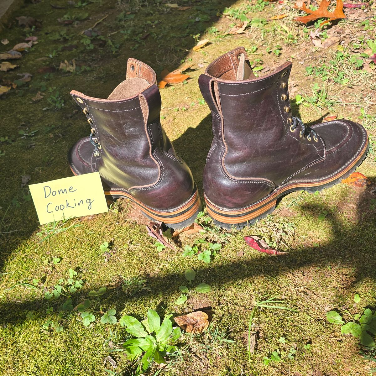 Photo by joshvarnum on November 3, 2025 of the BHHB Custom Model in Overdye Seidel Oxblood Double Shot & Horween Natural Chromexcel.