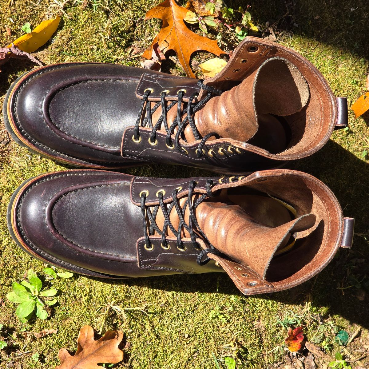 Photo by joshvarnum on November 3, 2025 of the BHHB Custom Model in Overdye Seidel Oxblood Double Shot & Horween Natural Chromexcel.