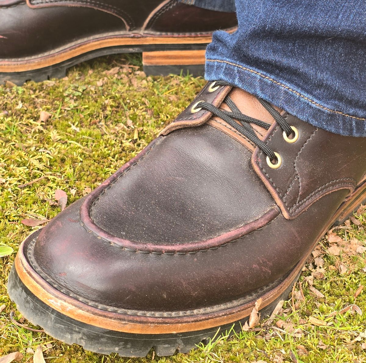 Photo by joshvarnum on February 12, 2026 of the BHHB Custom Model in Overdye Seidel Oxblood Double Shot & Horween Natural Chromexcel.