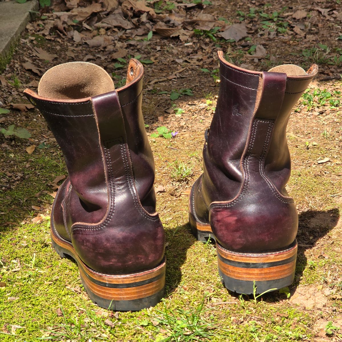 Photo by joshvarnum on April 1, 2026 of the BHHB Custom Model in Overdye Seidel Oxblood Double Shot & Horween Natural Chromexcel.