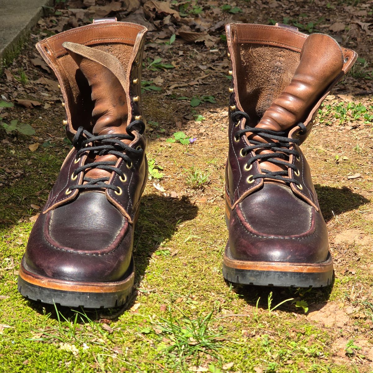 Photo by joshvarnum on April 1, 2026 of the BHHB Custom Model in Overdye Seidel Oxblood Double Shot & Horween Natural Chromexcel.