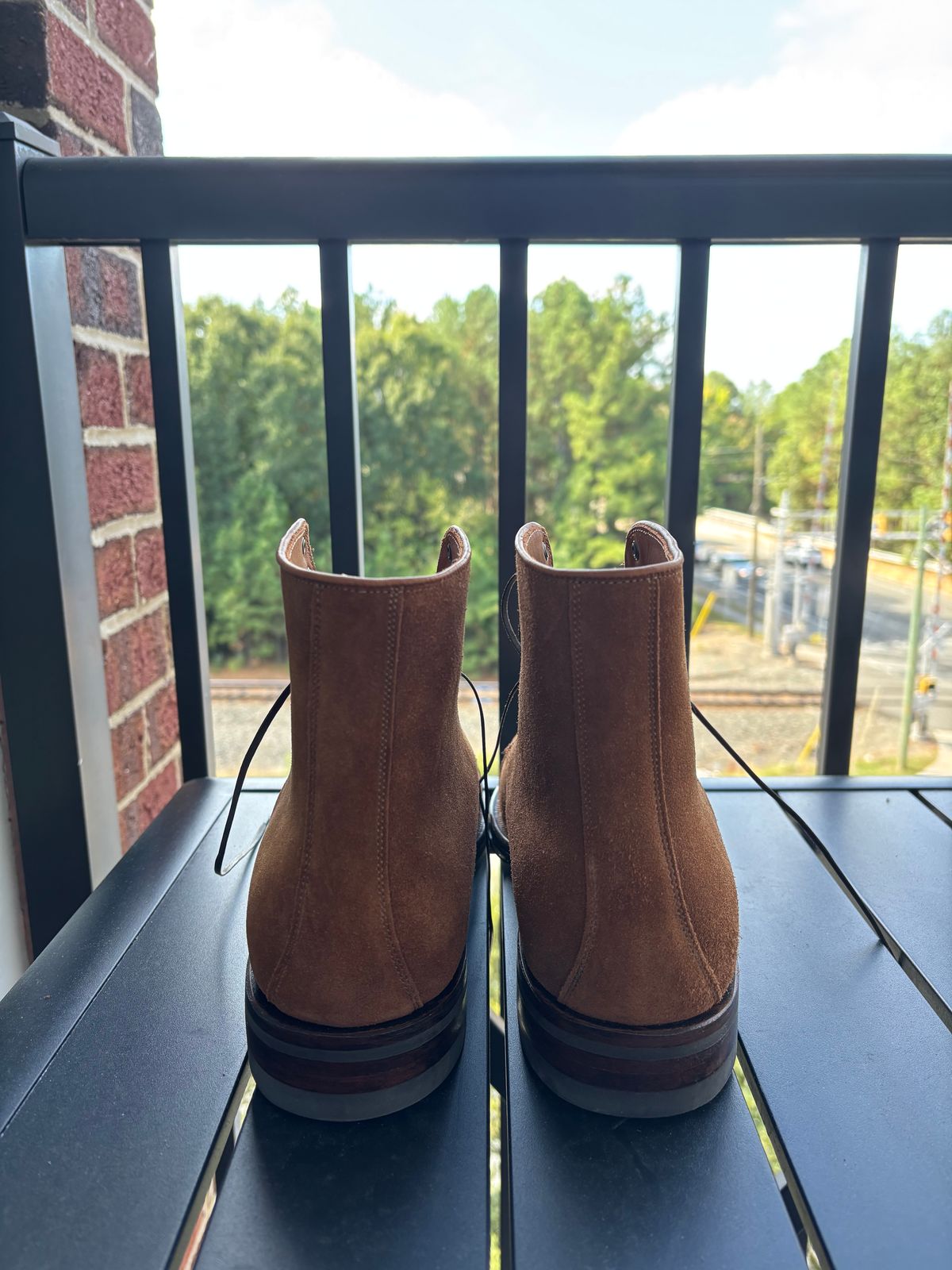 Photo by callmecount on October 3, 2025 of the Viberg Halkett in Chestnut Calf Suede.