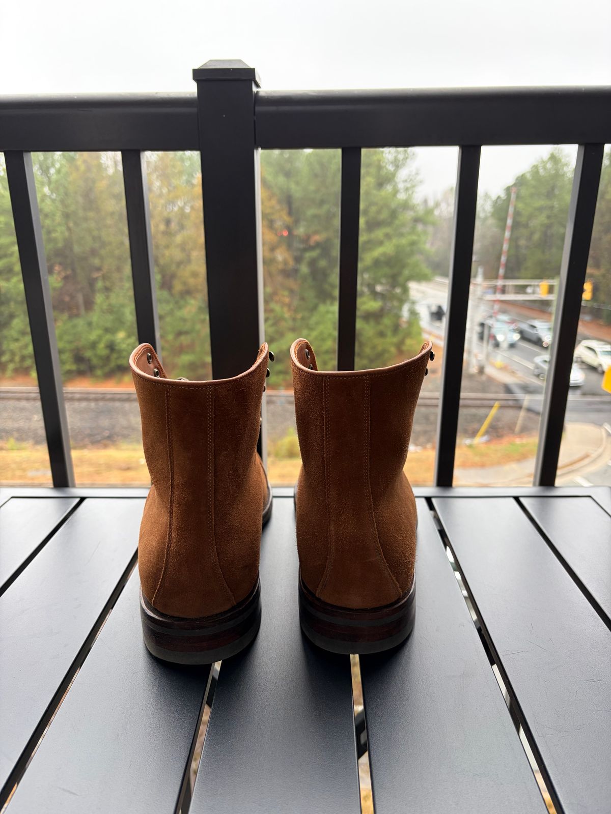 Photo by callmecount on December 5, 2025 of the Viberg Halkett in Chestnut Calf Suede.
