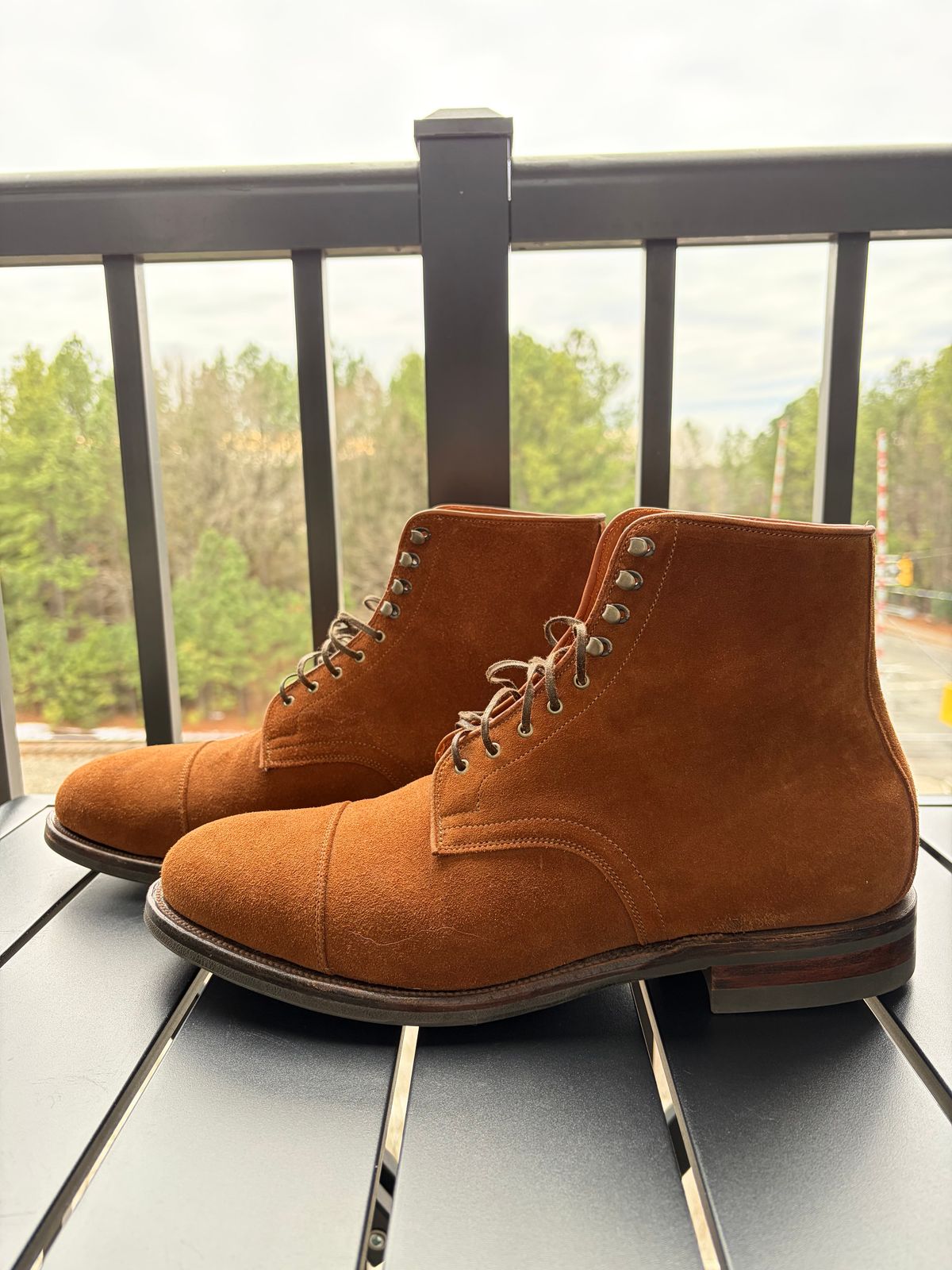Photo by callmecount on February 5, 2026 of the Viberg Halkett in Chestnut Calf Suede.