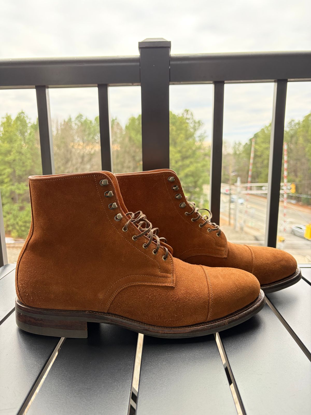 Photo by callmecount on February 5, 2026 of the Viberg Halkett in Chestnut Calf Suede.