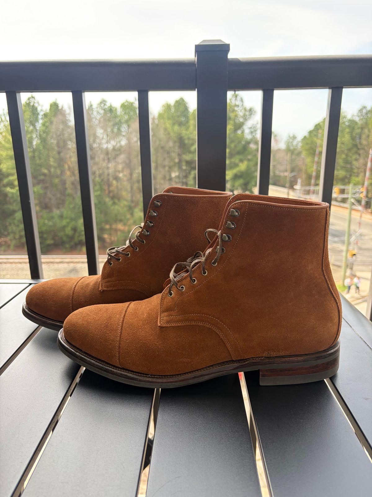 Photo by callmecount on March 5, 2026 of the Viberg Halkett in Chestnut Calf Suede.