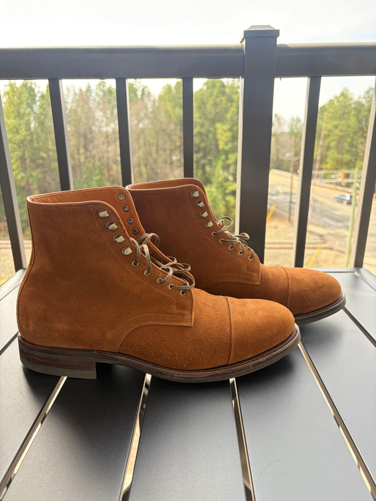Photo by callmecount on March 5, 2026 of the Viberg Halkett in Chestnut Calf Suede.