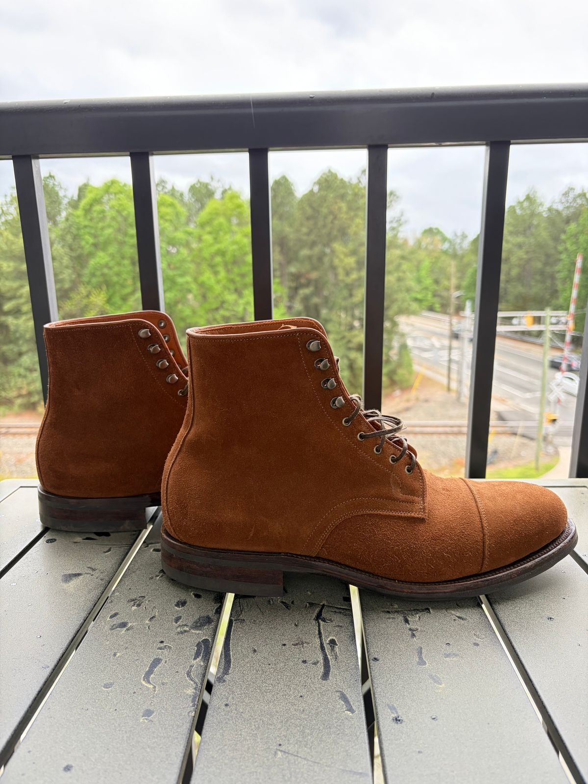 Photo by callmecount on April 5, 2026 of the Viberg Halkett in Chestnut Calf Suede.