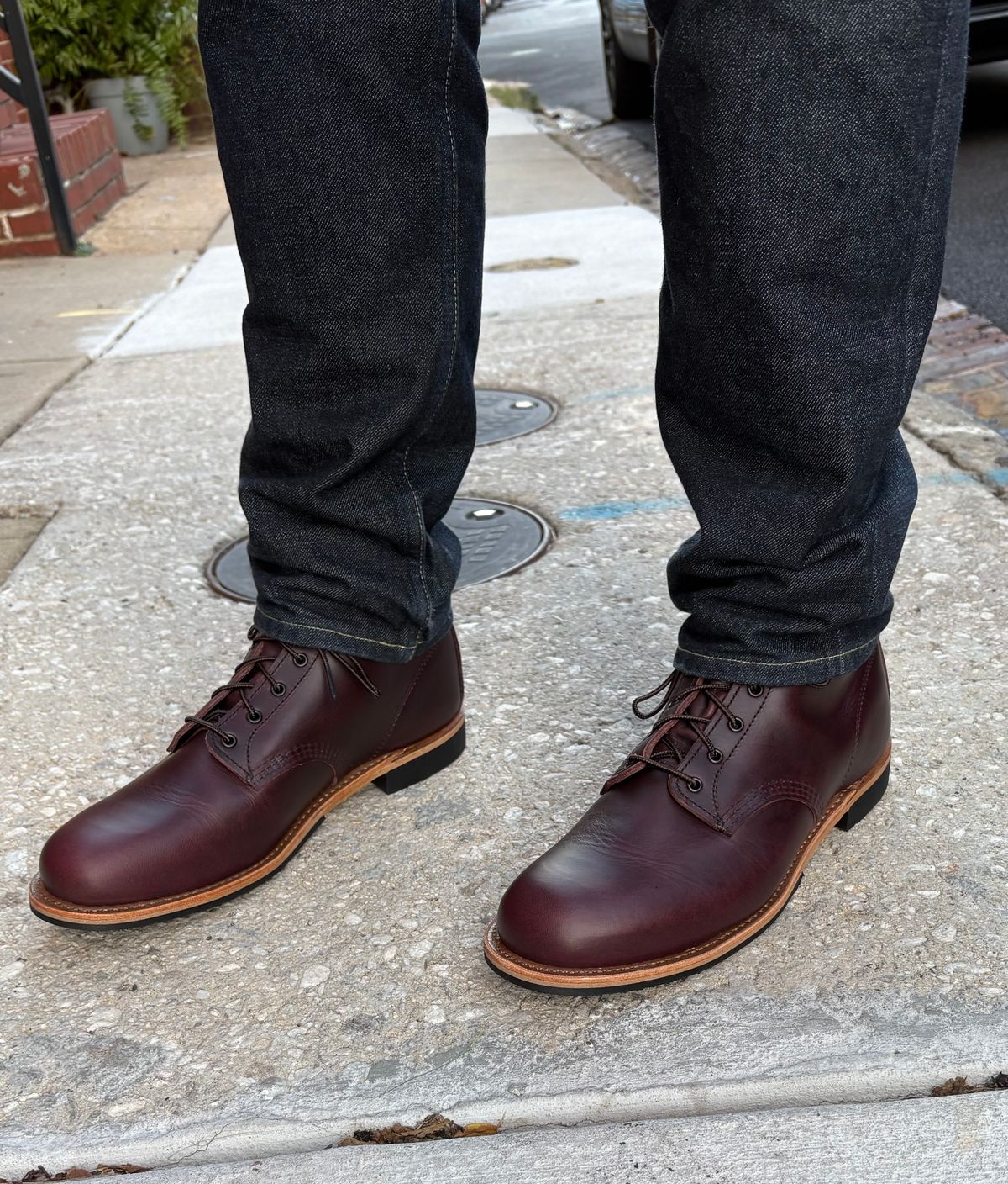 Photo by olorin on November 3, 2025 of the Red Wing Beckman in S.B. Foot Black Cherry Excalibur.