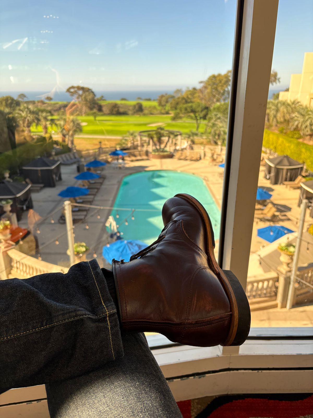 Photo by Shrimpy_grits on November 23, 2025 of the Red Wing Beckman in S.B. Foot Black Cherry Excalibur.