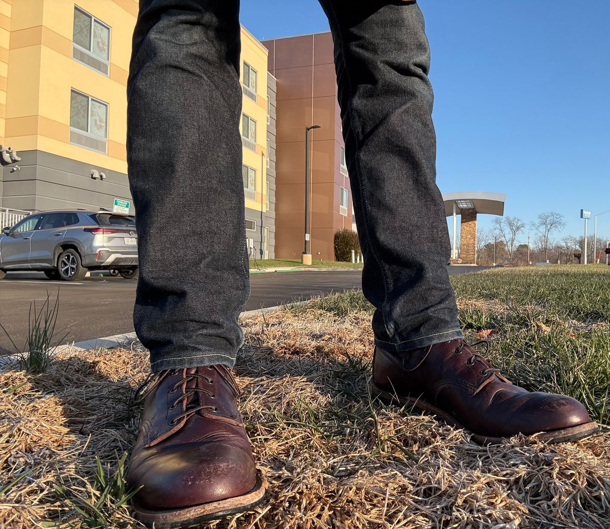 Photo by Shrimpy_grits on December 18, 2025 of the Red Wing Beckman in S.B. Foot Black Cherry Excalibur.