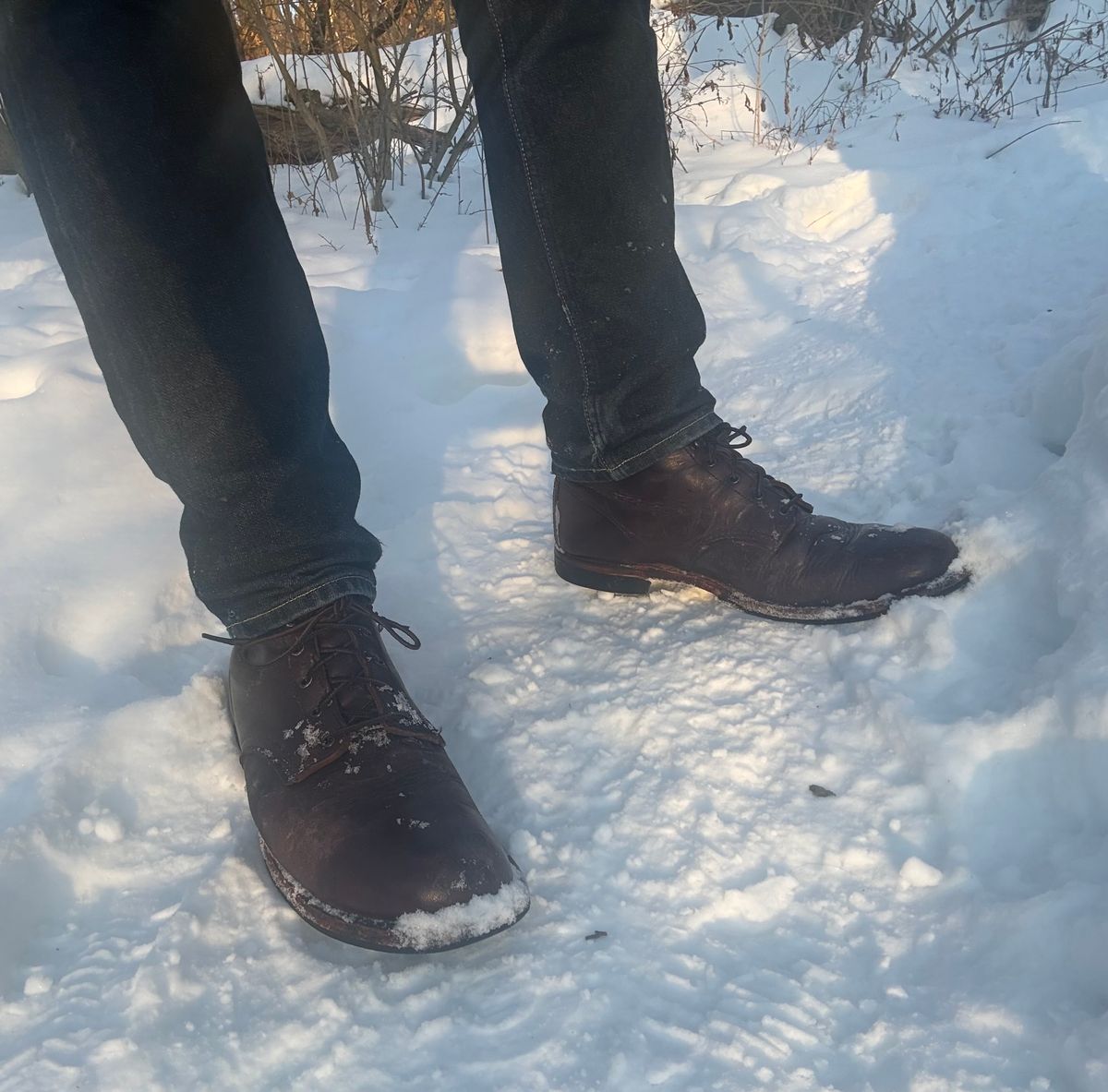 Photo by Shrimpy_grits on February 8, 2026 of the Red Wing Beckman in S.B. Foot Black Cherry Excalibur.