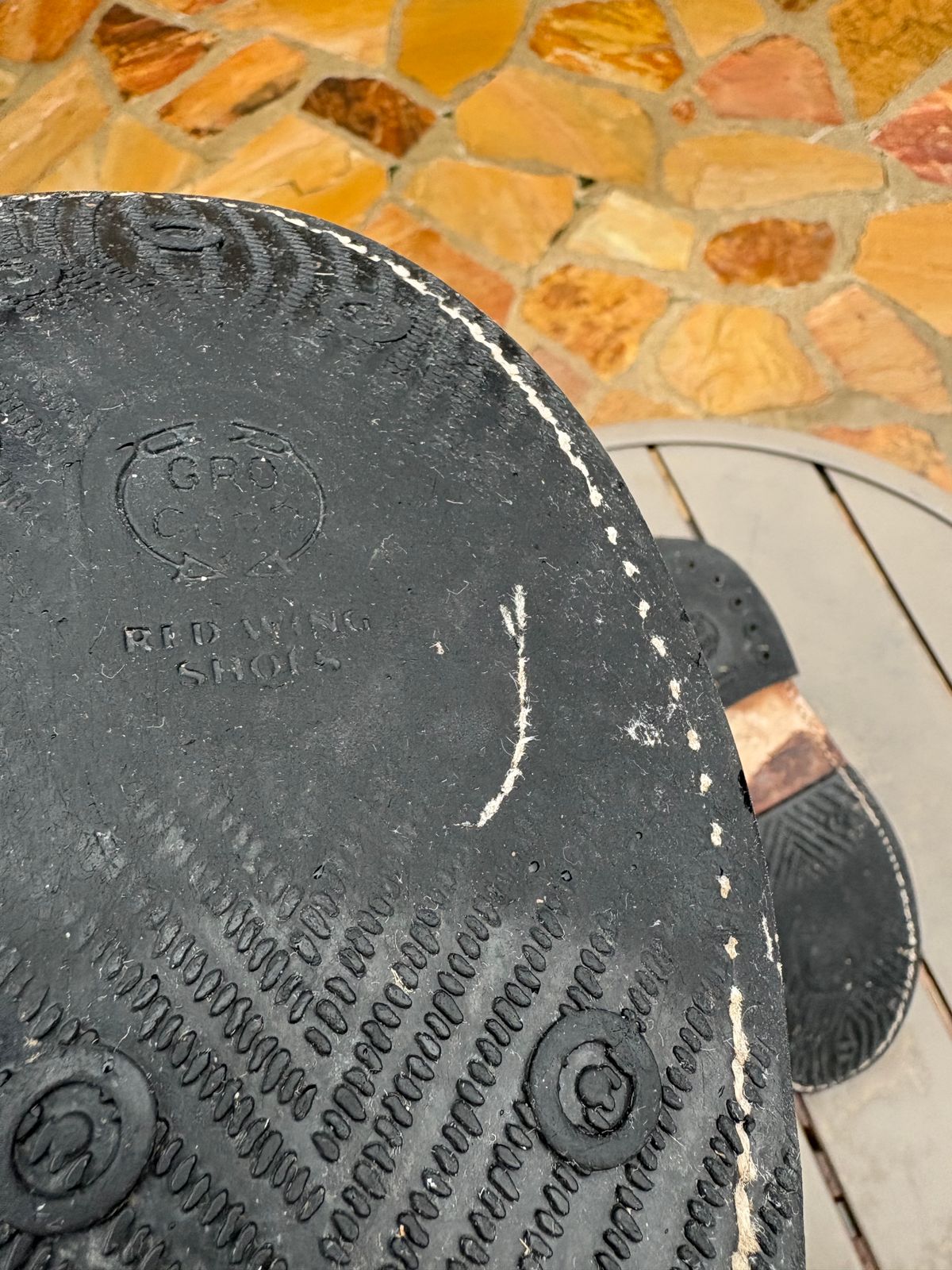 Photo by Shrimpy_grits on March 5, 2026 of the Red Wing Beckman in S.B. Foot Black Cherry Excalibur.