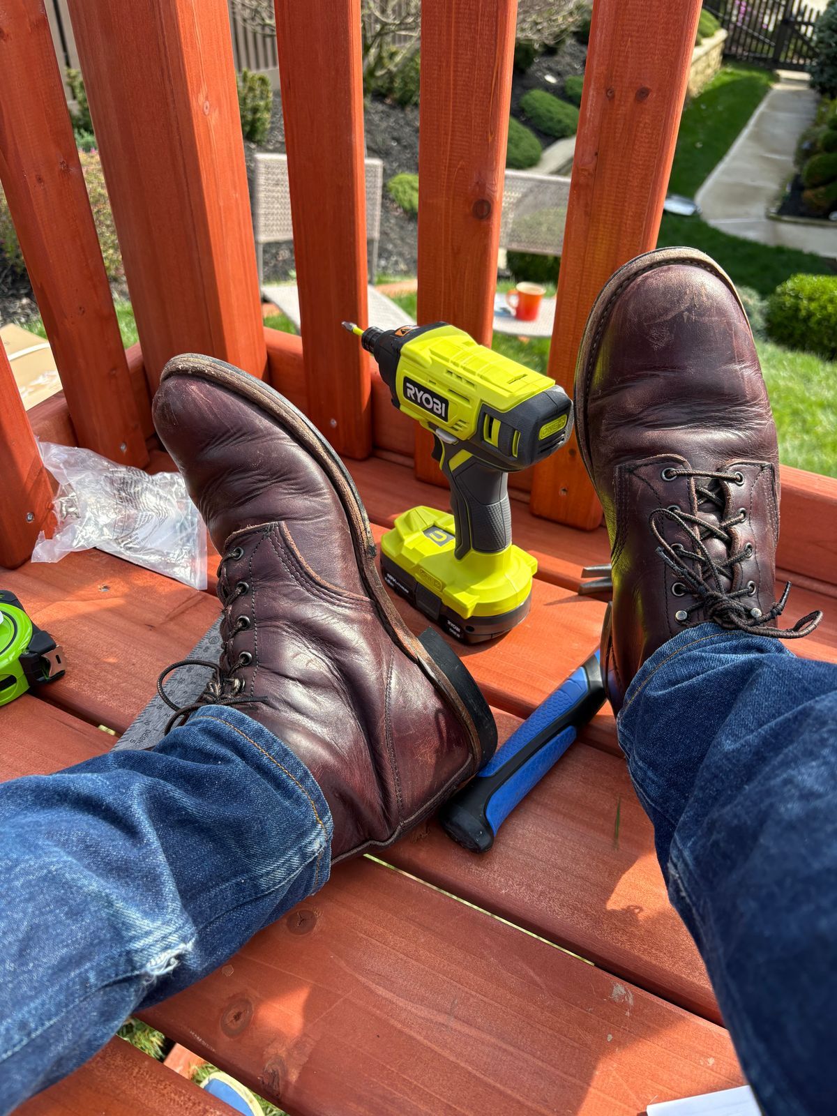 Photo by Shrimpy_grits on April 4, 2026 of the Red Wing Beckman in S.B. Foot Black Cherry Excalibur.