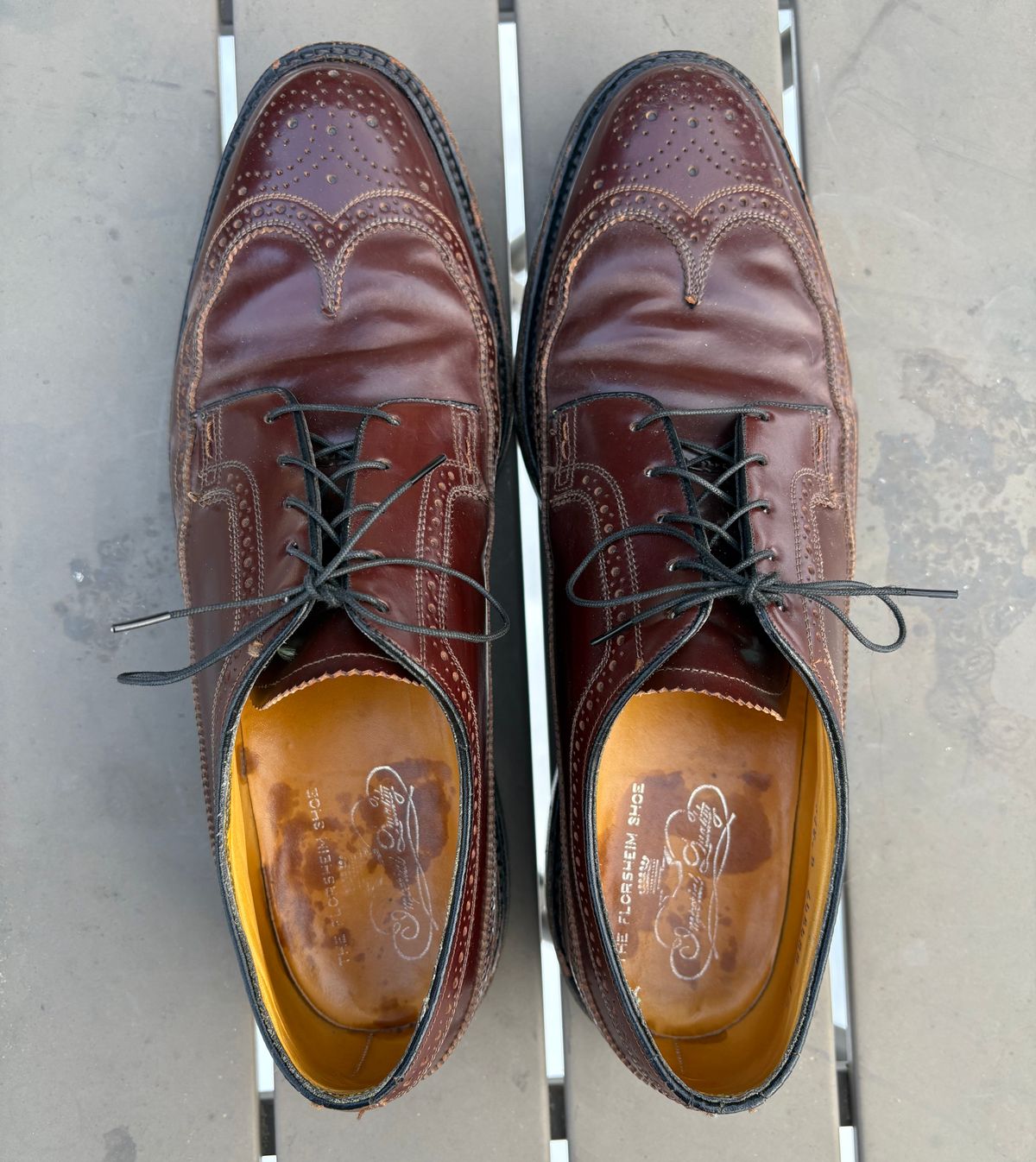 Photo by Shrimpy_grits on February 3, 2026 of the Florsheim Imperial Kenmoor 93605 in Horween Color 4 Shell Cordovan.