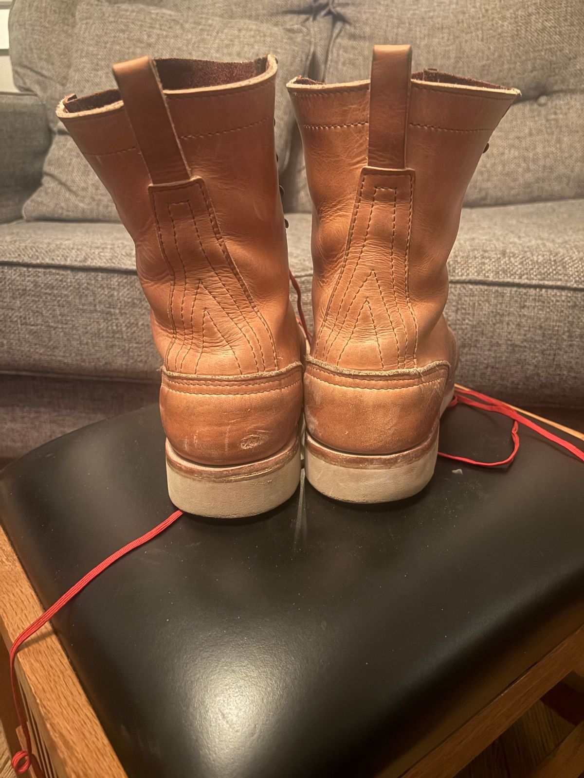 Photo by Riv_City_Boots on November 6, 2025 of the Nicks DomePro in Horween Light Natural Dublin.