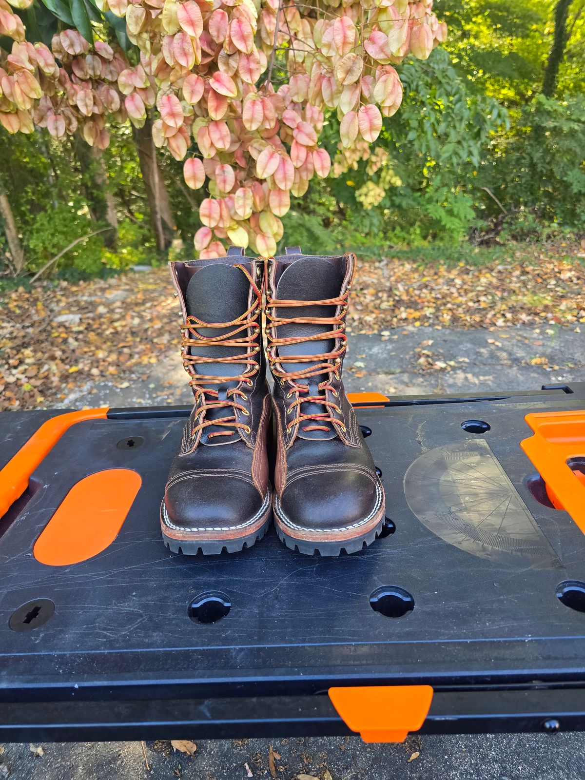 Photo by MisguidedClown69 on October 2, 2025 of the Nicks x Rose Anvil ND1 in Horween Brown Waxed Flesh.