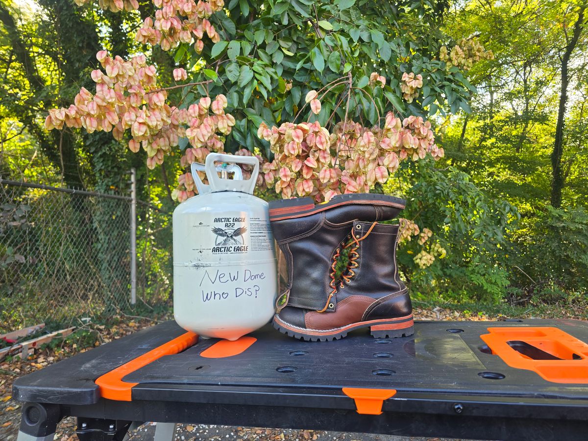 Photo by MisguidedClown69 on October 2, 2025 of the Nicks x Rose Anvil ND1 in Horween Brown Waxed Flesh.