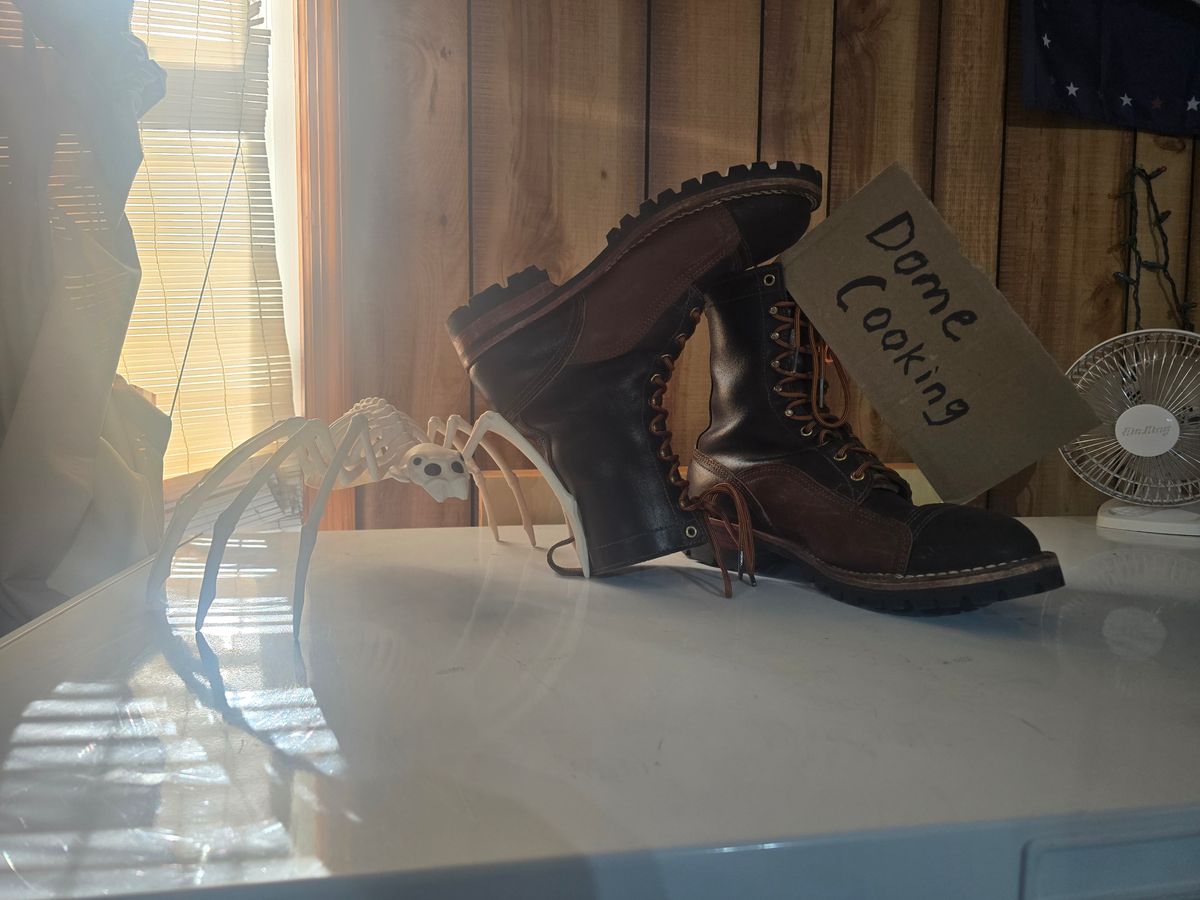 Photo by MisguidedClown69 on November 5, 2025 of the Nicks x Rose Anvil ND1 in Horween Brown Waxed Flesh.