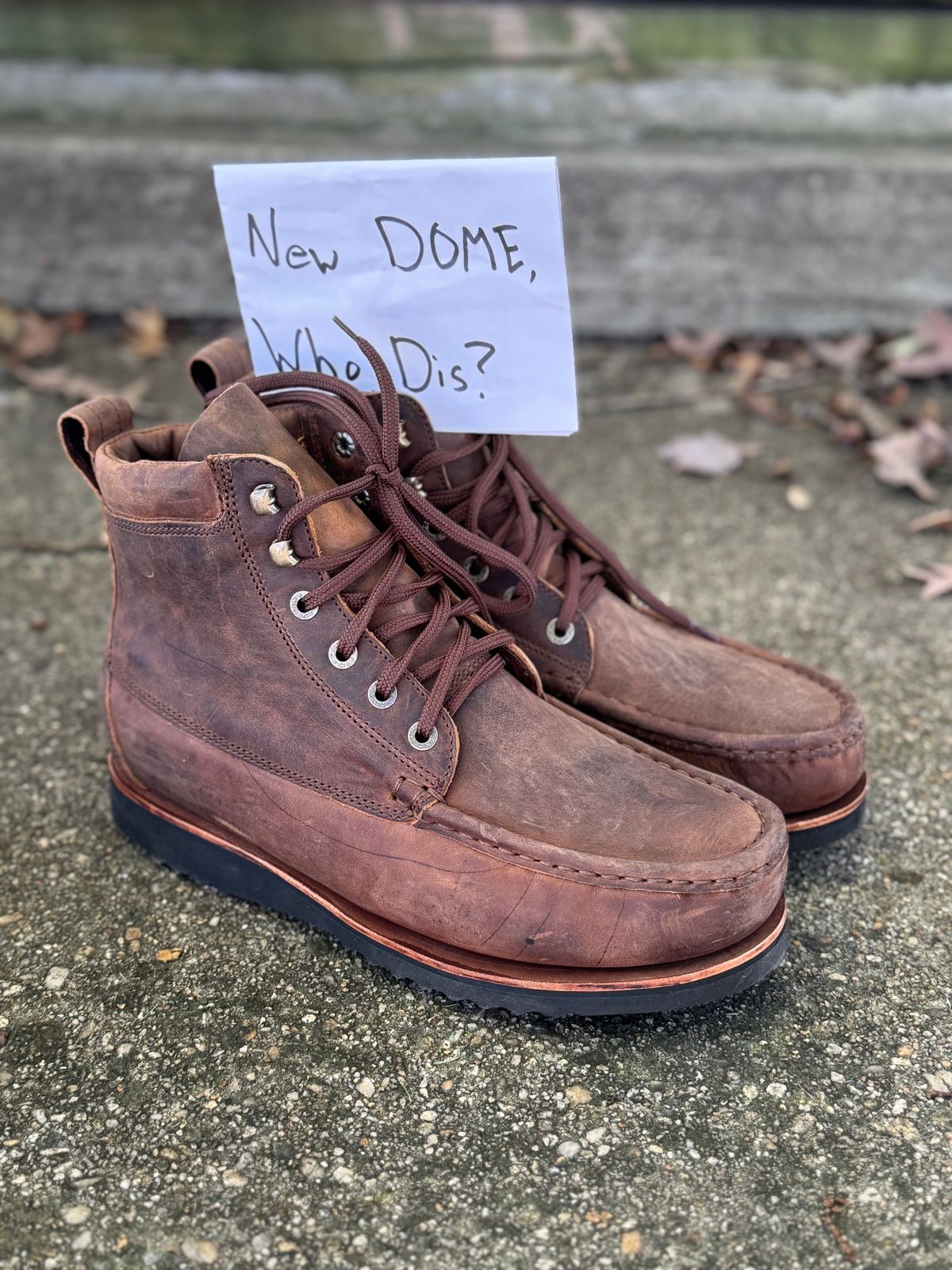 Photo by bnbun on October 4, 2025 of the Jim Green Meander - Moc-Toe in Bronco Full Grain.