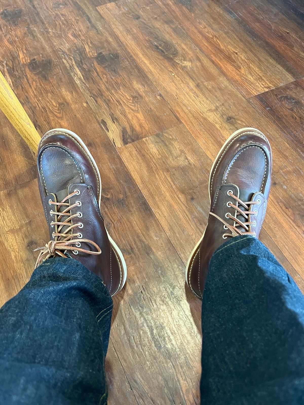 Photo by PVP on February 1, 2025 of the Red Wing 6-Inch Classic Moc in S.B. Foot Briar Oil Slick.