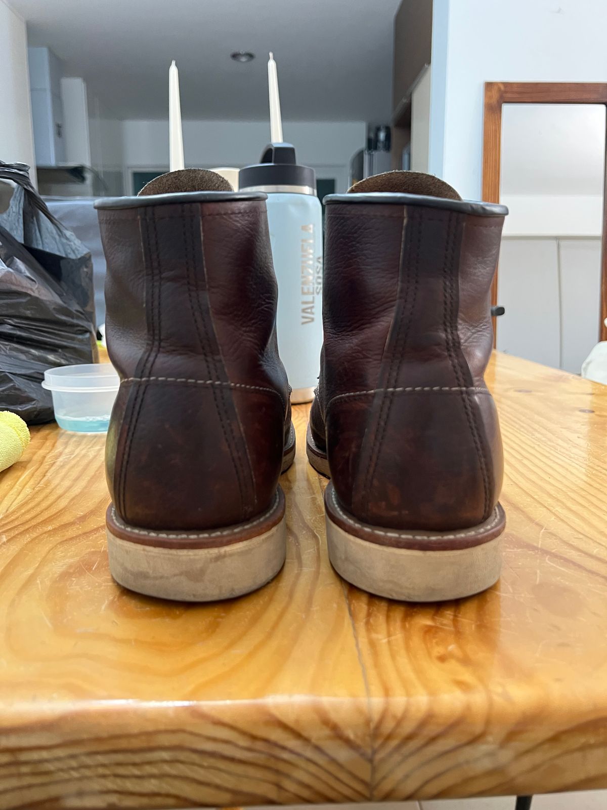 Photo by PVP on November 4, 2024 of the Red Wing 6-Inch Classic Moc in S.B. Foot Briar Oil Slick.