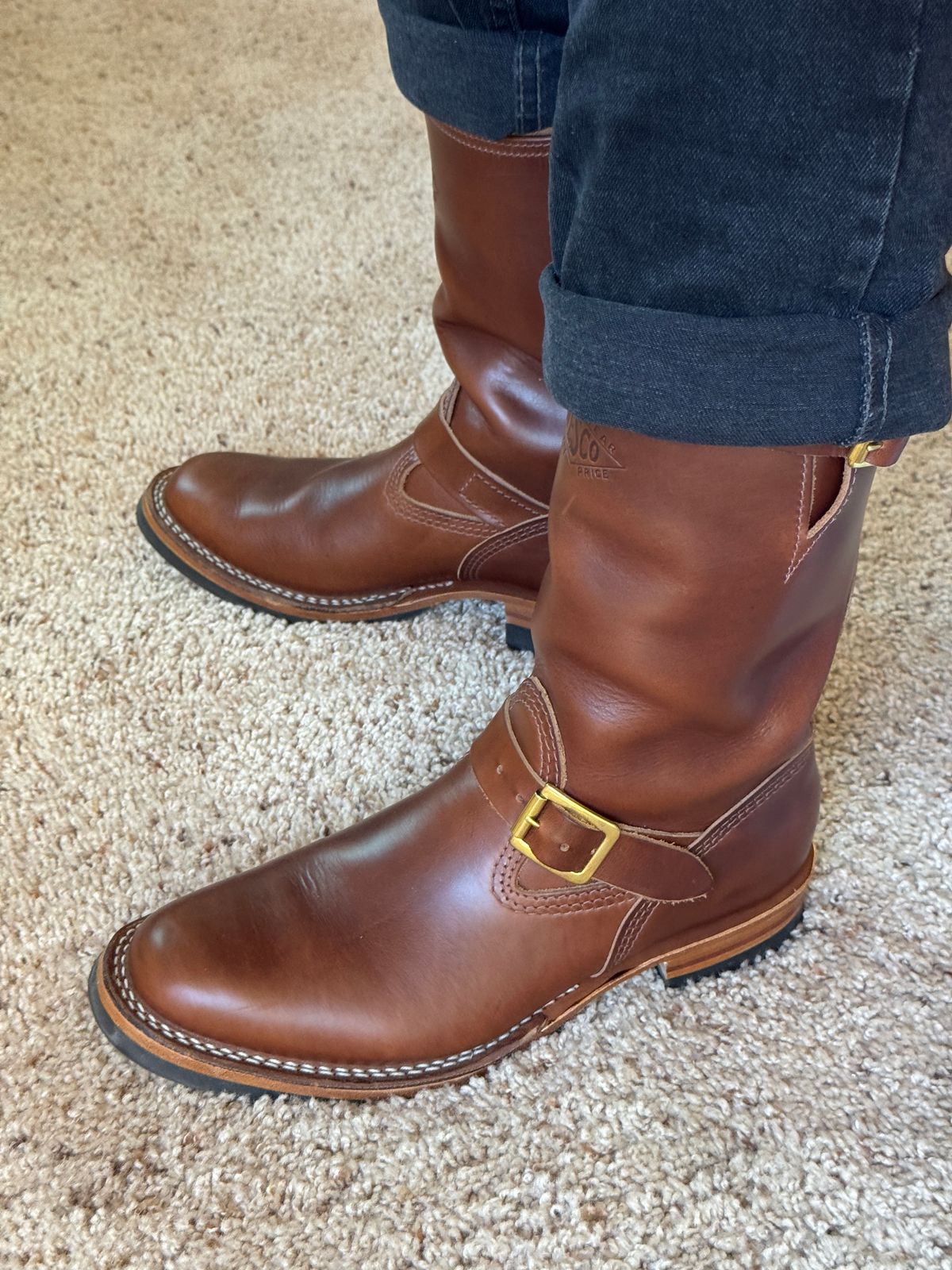 Photo by omar562 on July 10, 2025 of the Wesco Mister Lou in Horween Mahogany Chromexcel.