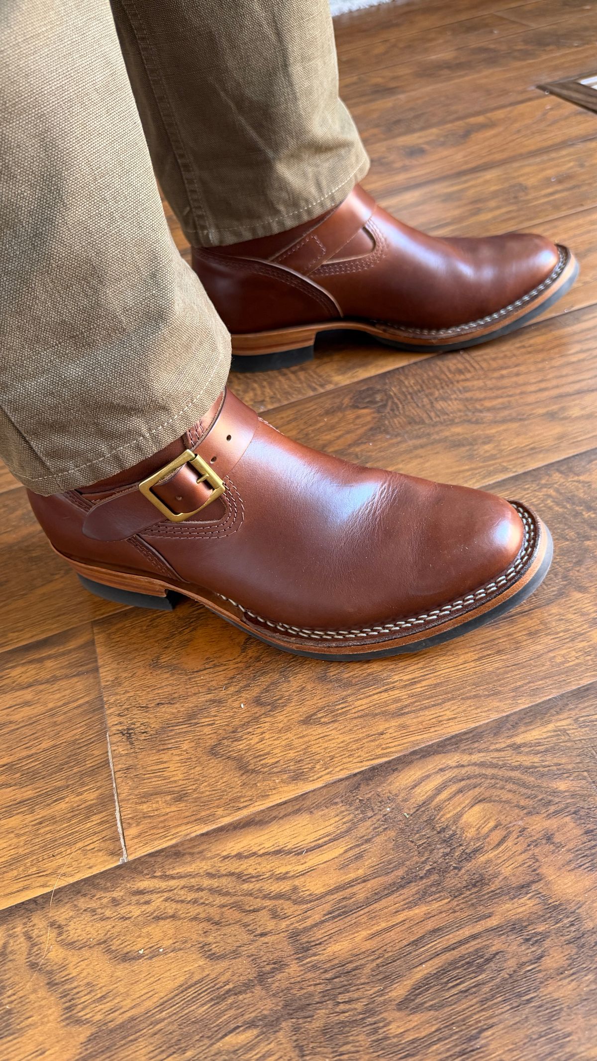 Photo by Ramo on May 27, 2026 of the Wesco Mister Lou in Horween Mahogany Chromexcel.