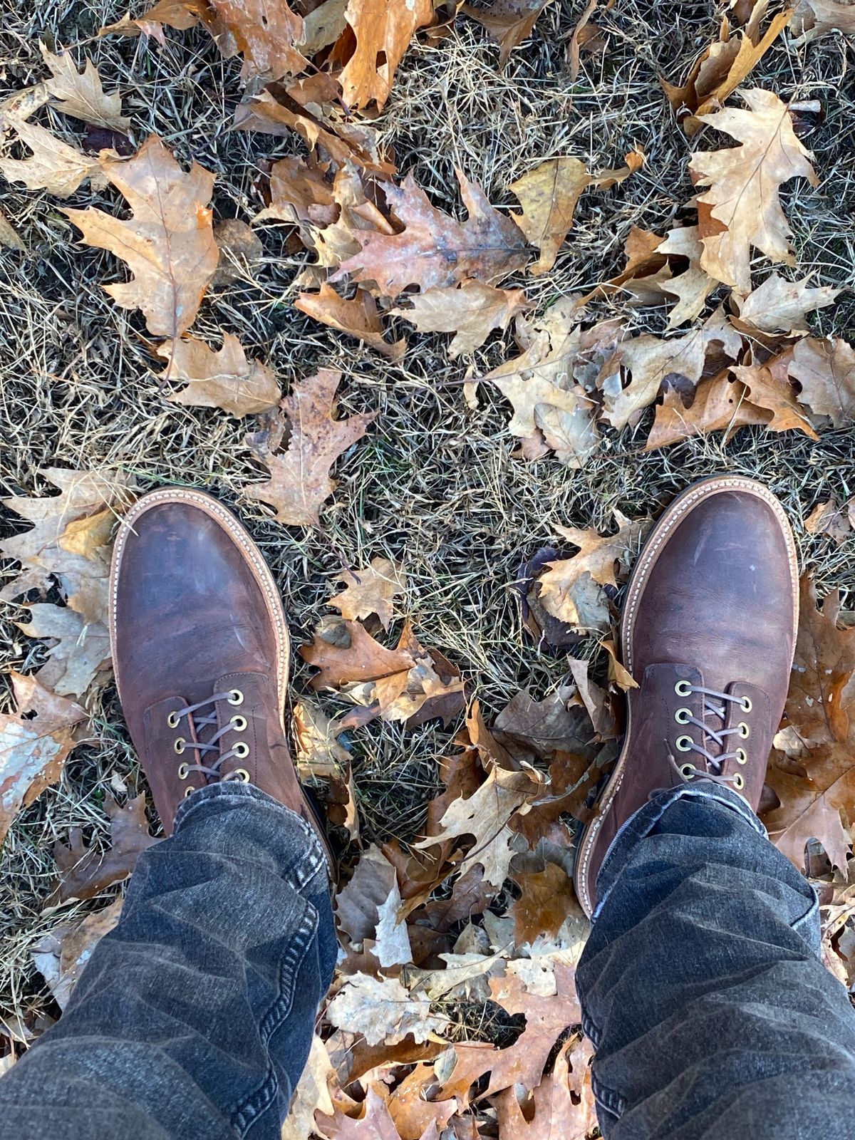 Photo by Dave on November 10, 2024 of the Grant Stone Diesel Boot in C.F. Stead Dark Burgundy Classic Kudu.