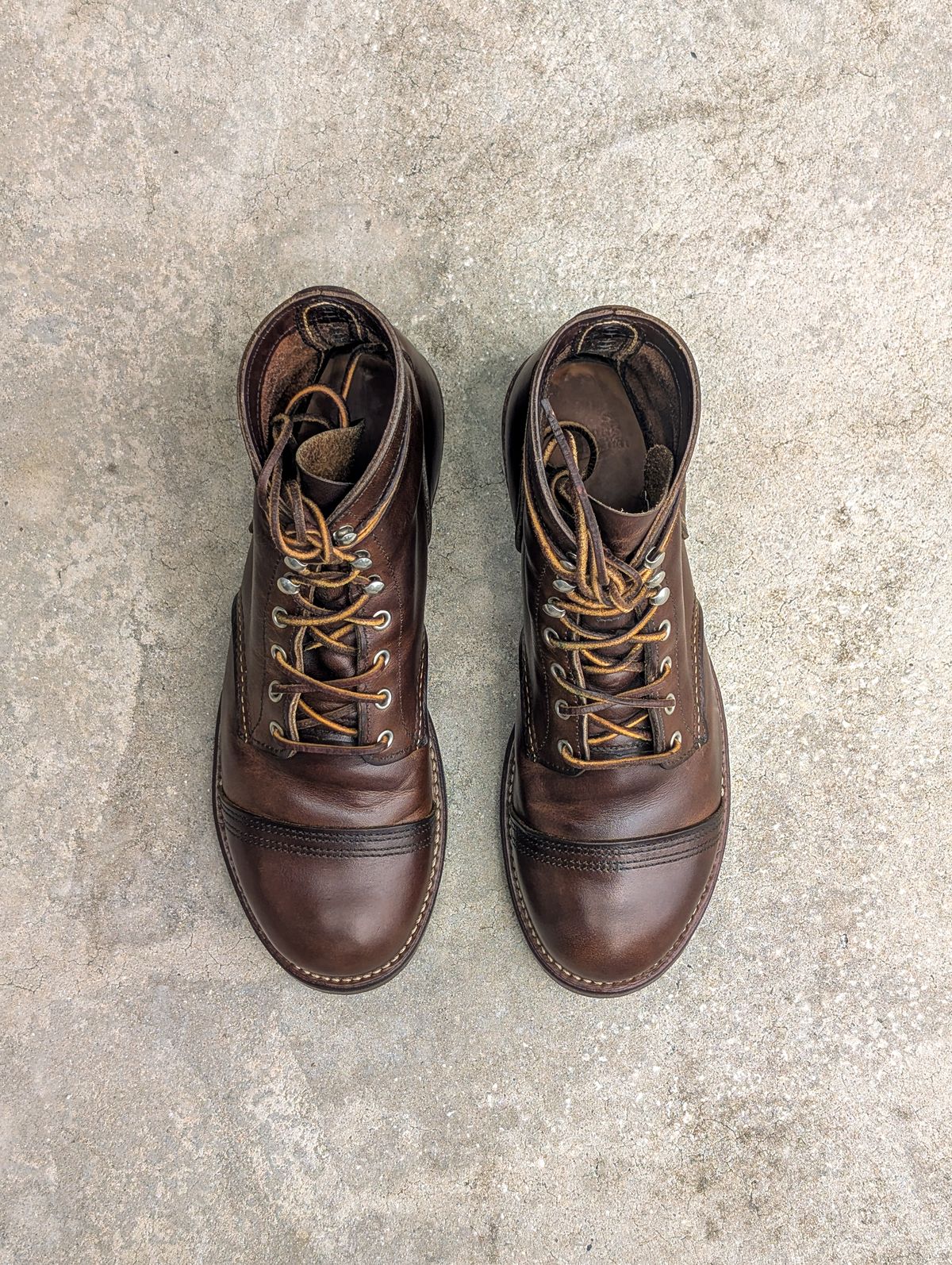 Photo by nikolanottesla on June 2, 2025 of the Red Wing Iron Ranger in S.B. Foot Amber Harness.