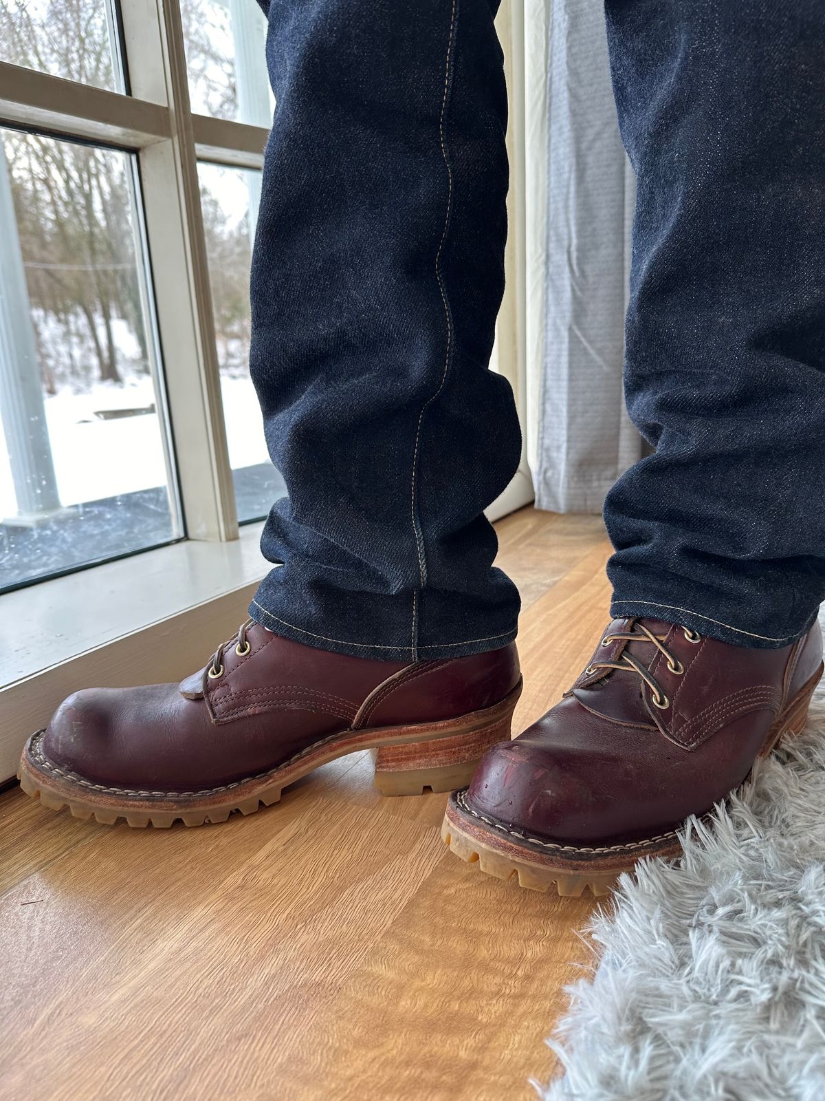 Photo by Hammer on January 19, 2024 of the Nicks MTO in Horween Color 8 Chromexcel.