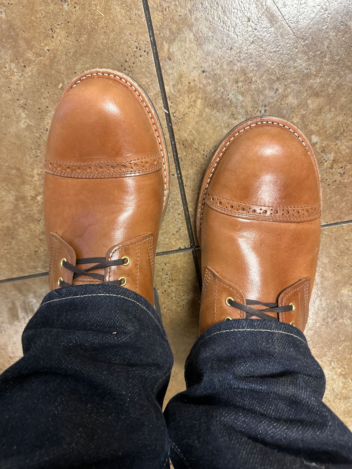 Photo by Hammer on February 3, 2024 of the Oak Street Bootmakers Field Boot in Maryam Toscanello Horsebutt.